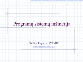 program sistem in inerija