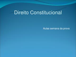 direito constitucional