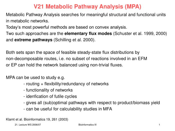 v21 metabolic pathway analysis mpa