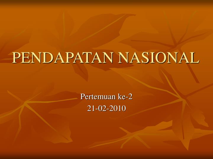 pendapatan nasional