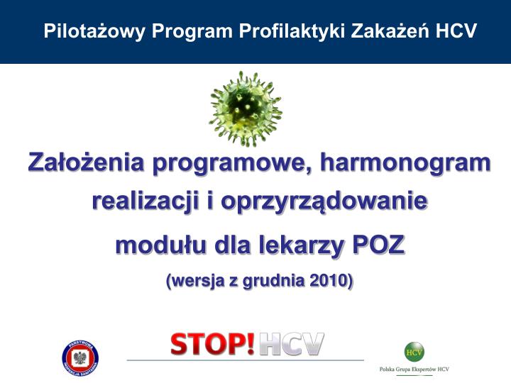 pilota owy program profilaktyki zaka e hcv