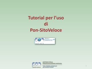 tutorial per l uso di pon sitoveloce