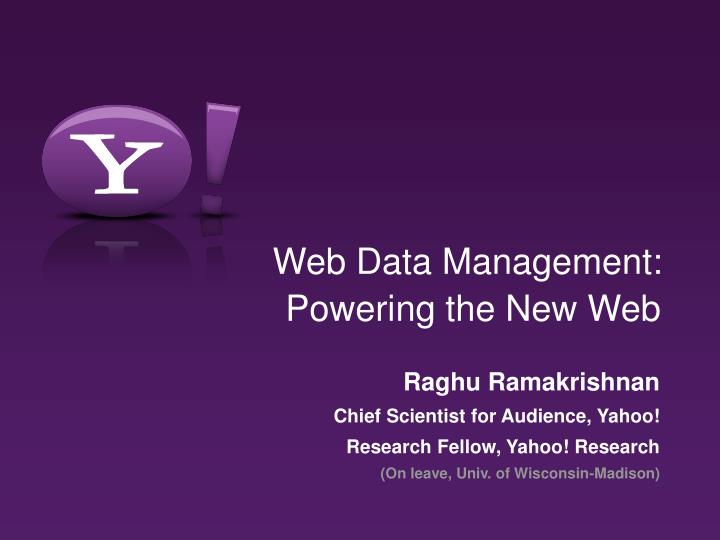 web data management powering the new web