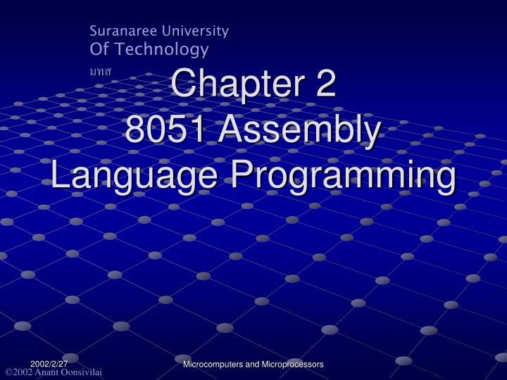 chapter 2 8051 assembly language programming