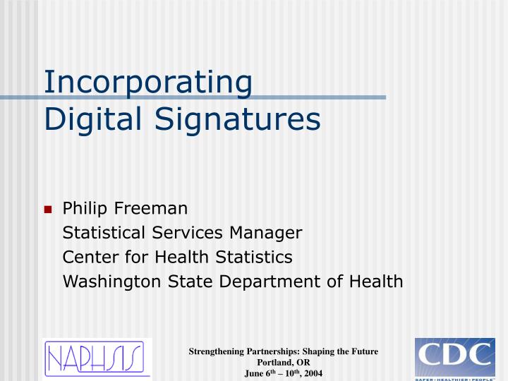 incorporating digital signatures