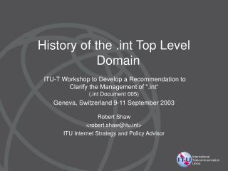 History of the t Top Level Domain