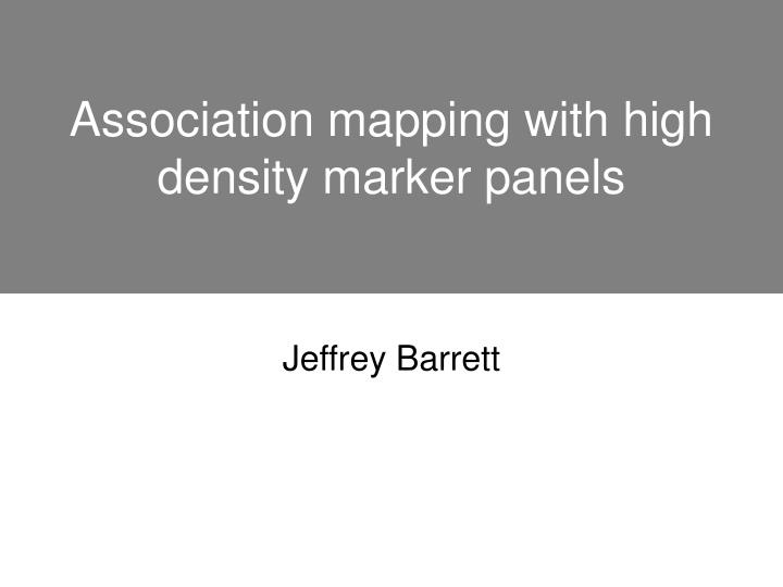 association mapping with high density marker panels