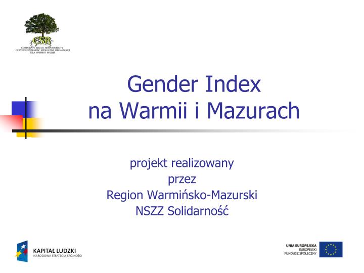 gender index na warmii i mazurach