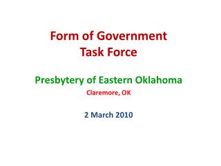 Form of Government Task Force