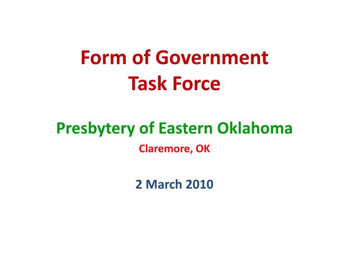 form of government task force