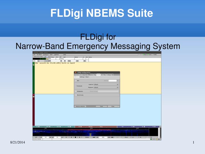fldigi for narrow band emergency messaging system