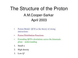 The Structure of the Proton