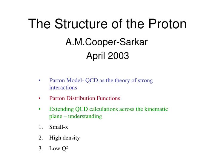 the structure of the proton