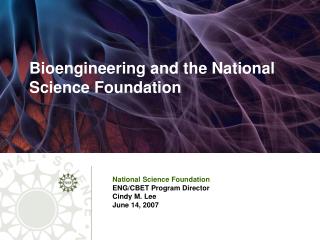 Bioengineering and the National Science Foundation