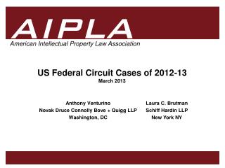 US Federal Circuit Cases of 2012-13 March 2013