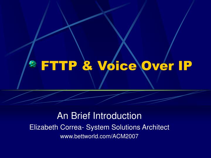 fttp voice over ip