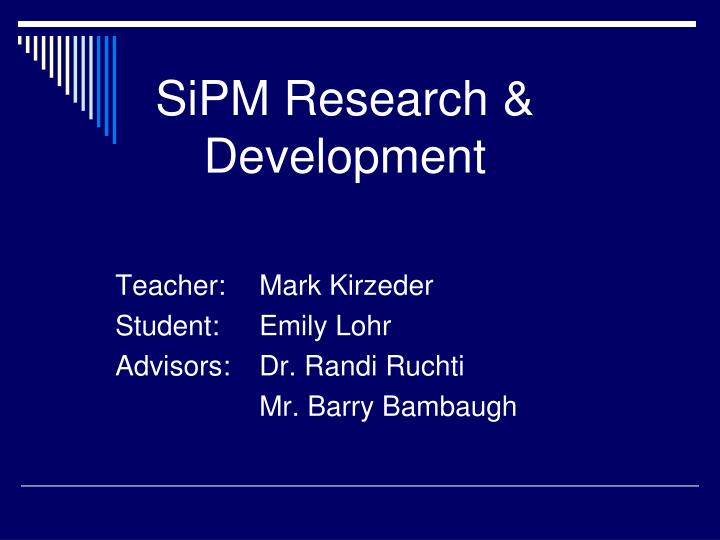 sipm research development