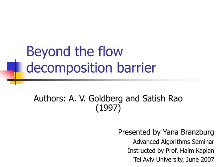 beyond the flow decomposition barrier