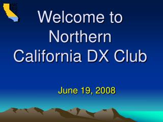 Welcome to Northern California DX Club