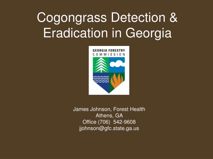 cogongrass detection eradication in georgia