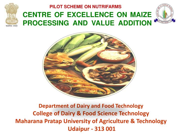centre of excellence on maize processing and value addition