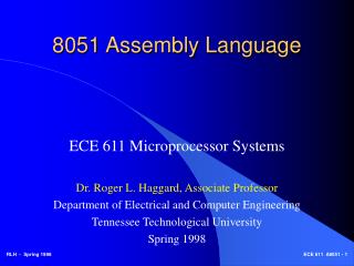 8051 Assembly Language