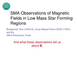 SMA Observations of Magnetic Fields in Low Mass Star Forming Regions