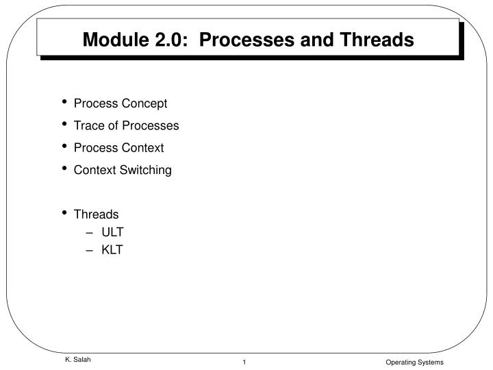 module 2 0 processes and threads