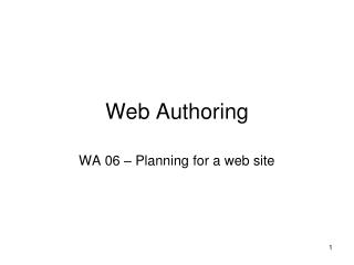 Web Authoring