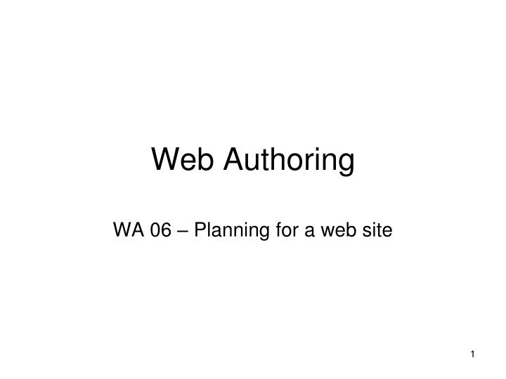 web authoring
