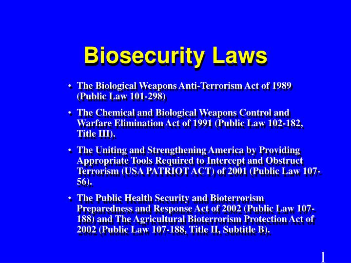 biosecurity laws