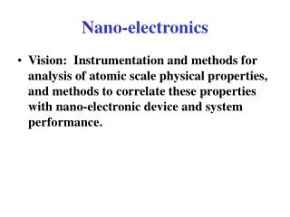 Nano-electronics