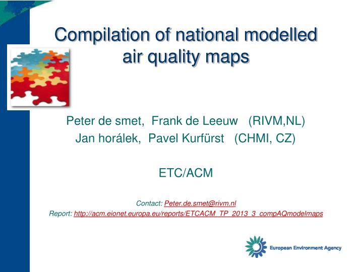 compilation of national modelled air quality maps