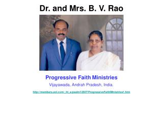 Dr. and Mrs. B. V. Rao
