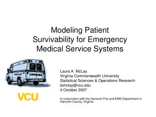 Modeling Patient Survivability for Emergency Medical Service Systems