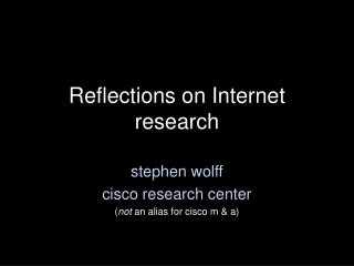 Reflections on Internet research