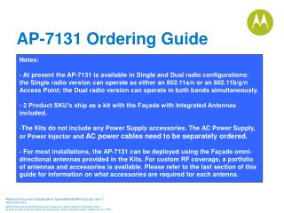 AP-7131 Ordering Guide