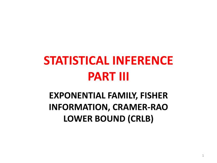 statistical inference part iii