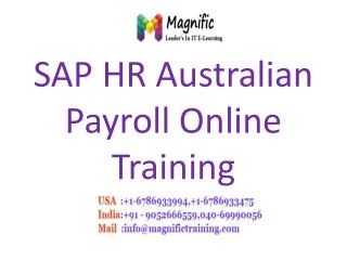 sap HR Australian payroll online training tutorial