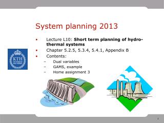 System planning 2013