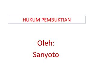 hukum pembuktian
