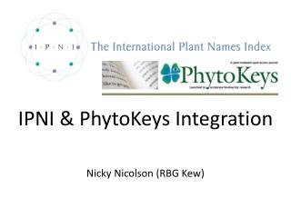 IPNI &amp; PhytoKeys Integration