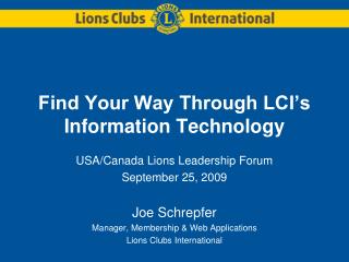 Find Your Way Through LCI’s Information Technology