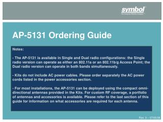 AP-5131 Ordering Guide