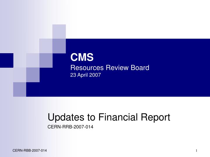 cms resources review board 23 april 2007