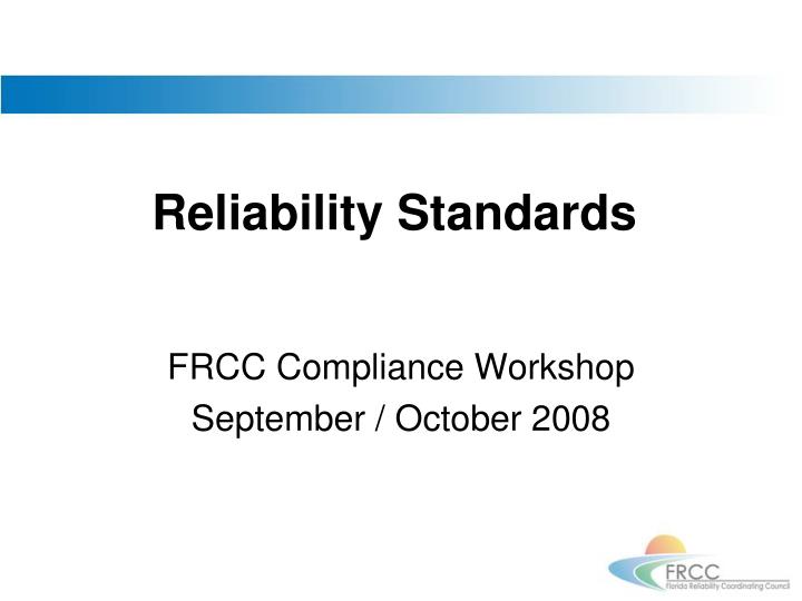reliability standards
