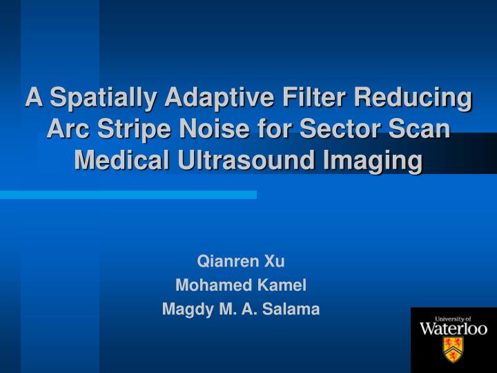 a spatially adaptive filter reducing arc stripe noise for sector scan medical ultrasound imaging