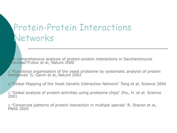 protein protein interactions networks