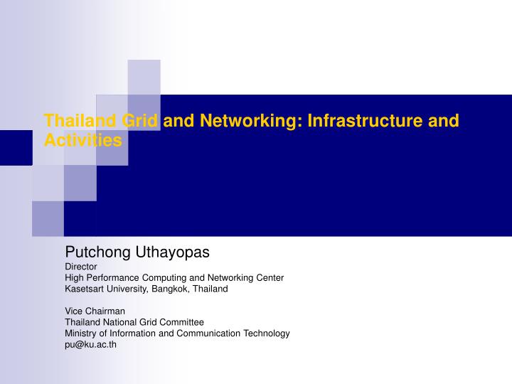 thailand grid and networking infrastructure and activities