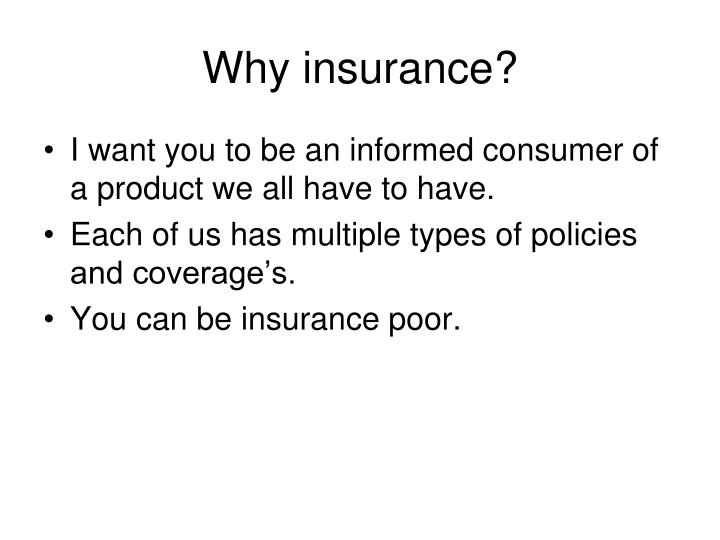 why insurance